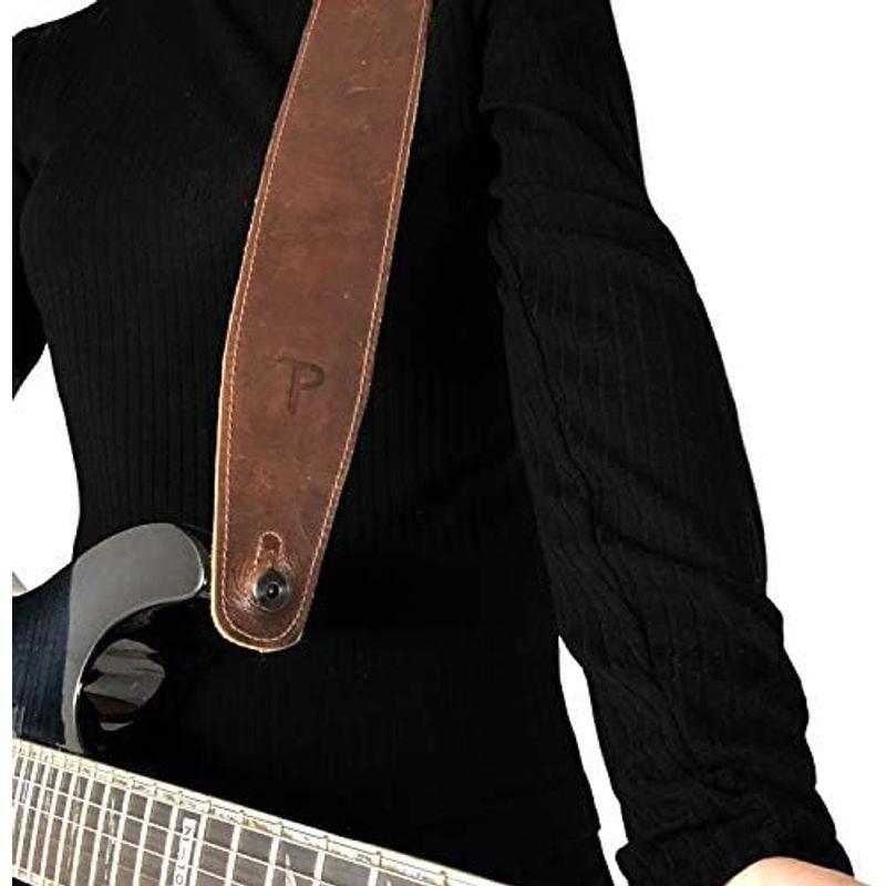 ストアイベント Perri’s Leathers Ltd. - ギターストラップ - 調節可能 - アコースティック/ベース/エレクトリックギター用 - カ