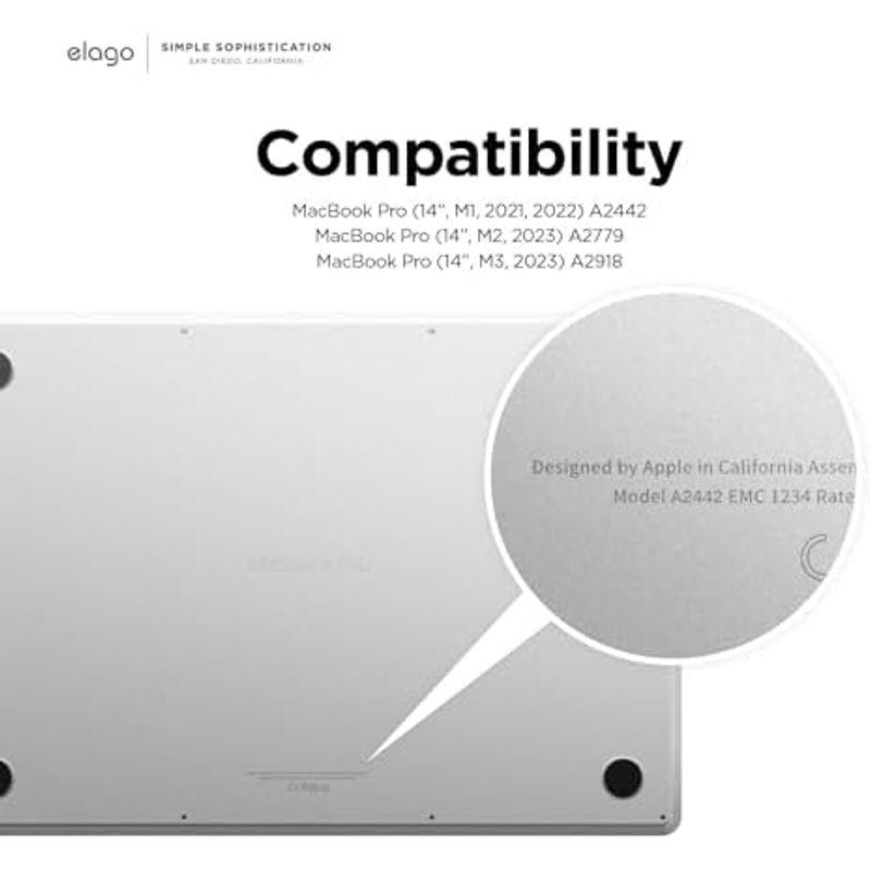 elago MacBook Pro 14 インチ M3 2023 2021 対応 ケース クリア 排熱口 付き 半透明 ハードケース 薄型｜dailyfactory｜03