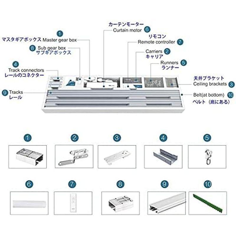 Olideスマート電動カーテンレール、自動開閉カーテンシステム、スマホンアプリで操作可能 (レールの長さが3.2Ｍ)｜dailyfactory｜07
