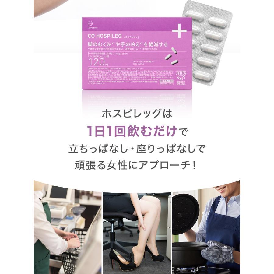 むくみ 冷え 冷え性 プラセンタ COホスピレッグ サプリ Co-medical+ 90