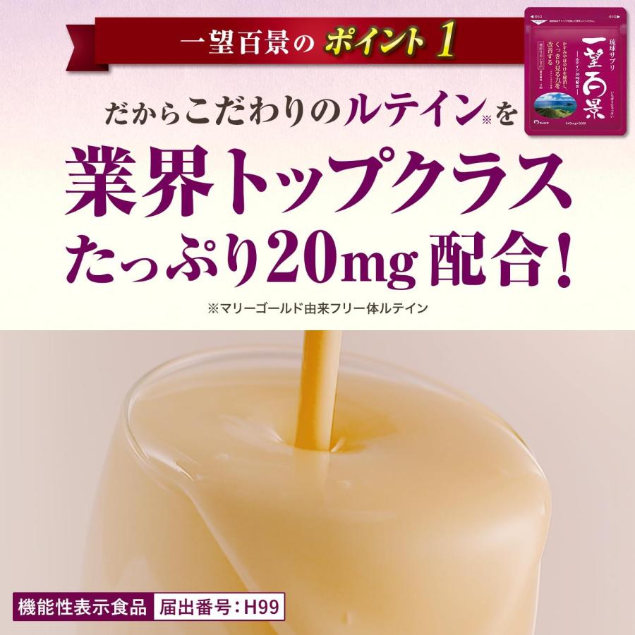 琉球サプリ 一望百景 30粒 約1ヶ月分 マイケア ルテイン20mg配合