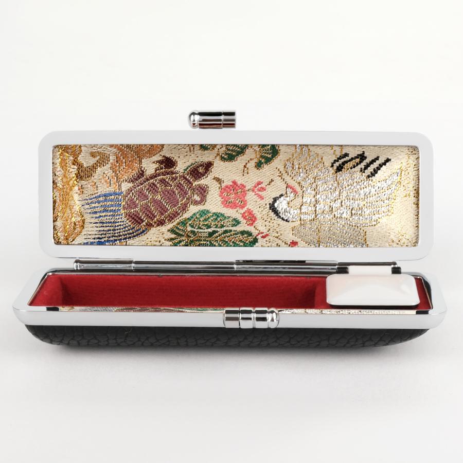 印材　印鑑　2本　ケース付き　新品未使用 木目調法人印鑑ケース 2本入り はんこ ハンコ セット 社印 法人