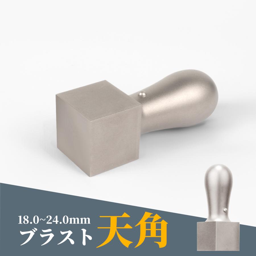 ブラストチタンシルバー 天角 オーダー法人印鑑 角印 実印 銀行