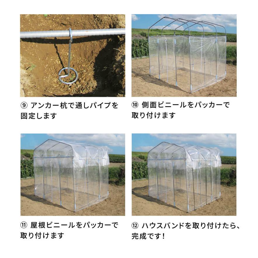 DAIM ビニールハウス 3坪 ファスナータイプ 家庭用 小型 温室 DIY