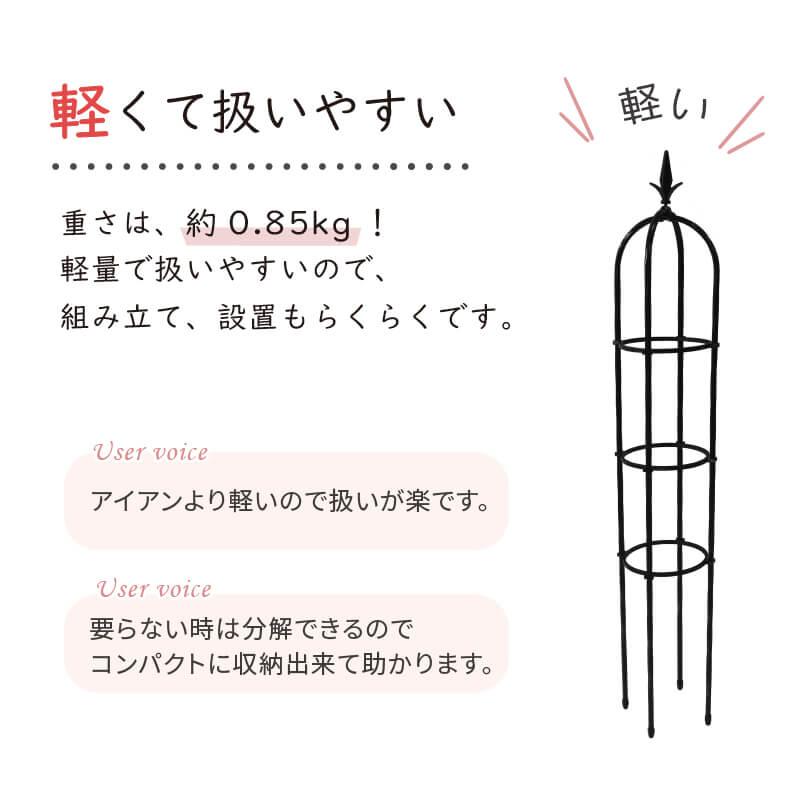 DAIM スモールオベリスク 直径21cm 高さ120cm オベリスク バラ つる