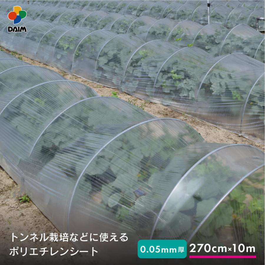 daim 菜園用 ポリシート 0.05mm厚 270cm幅 10m 保温 雨よけ 保温シート ポリエチレン フィルム 第一ビニール トンネル栽培 家庭菜園 | DAIM