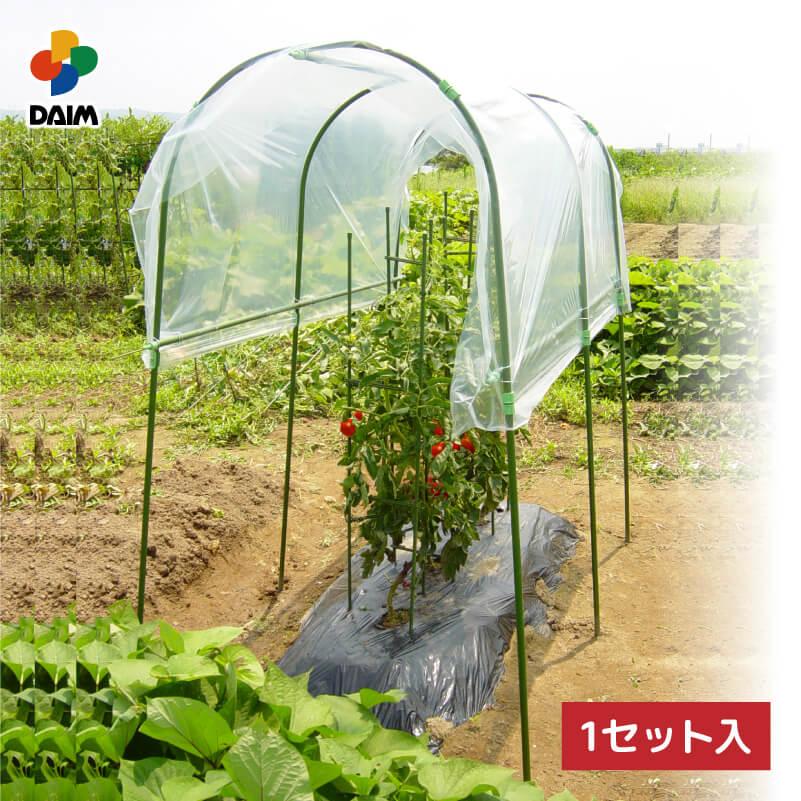daim 家庭菜園用 雨よけセット トマト 雨よけ トマトの雨よけ セット 雨除け 雨除けセット 雨よけハウス 第一ビニール 園芸 支柱 パイプ | DAIM