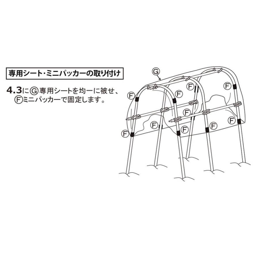 DAIM daim 家庭菜園用 雨よけセット 間口130cm 替えシート付き