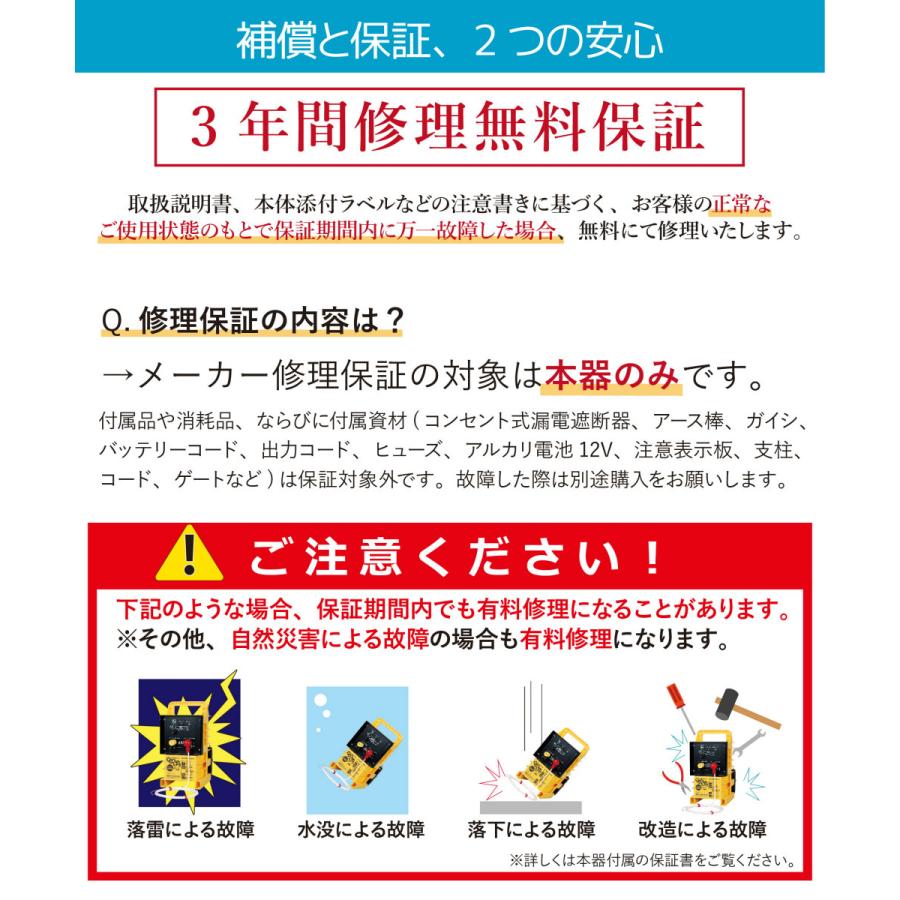 daim 末松電子製作所 デンエモン2 100mセット 本器 防獣 電気柵 電柵杭