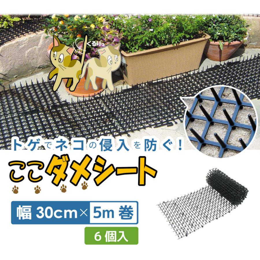 daim 猫よけ ここダメシート 幅30cm 5m巻 6個入 ここだめシート 猫よけ対策 猫よけ  第一ビニール | DAIM | 02