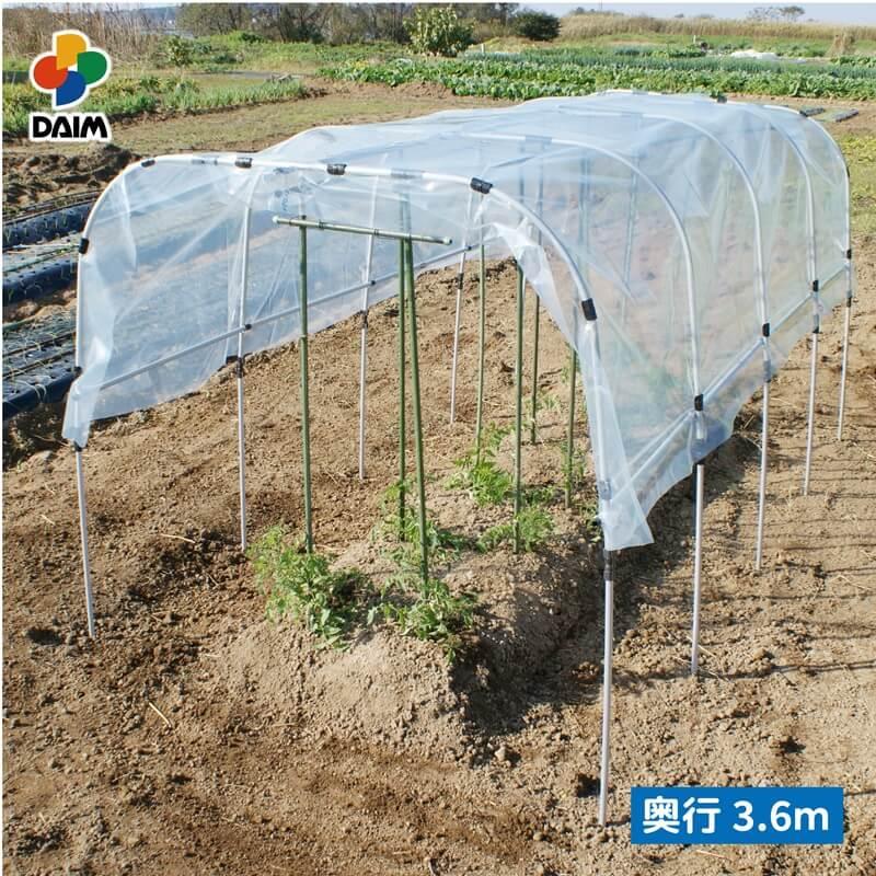 DAIM daim 組立かんたん雨よけセットワイド 奥行き 3.6m トマト
