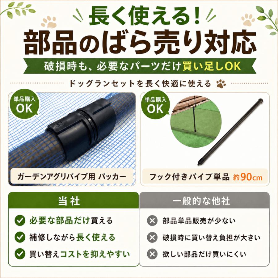 DAIM ドッグラン フェンス 屋外 高さ90cm 全長20m ドア付き サークル