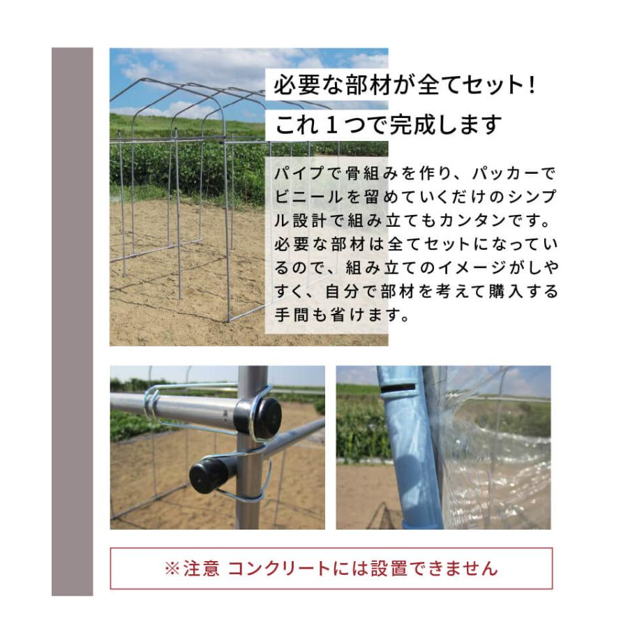 DAIM ビニールハウス 4坪 家庭用 小型ドア付き 温室 DIY ダイムハウス