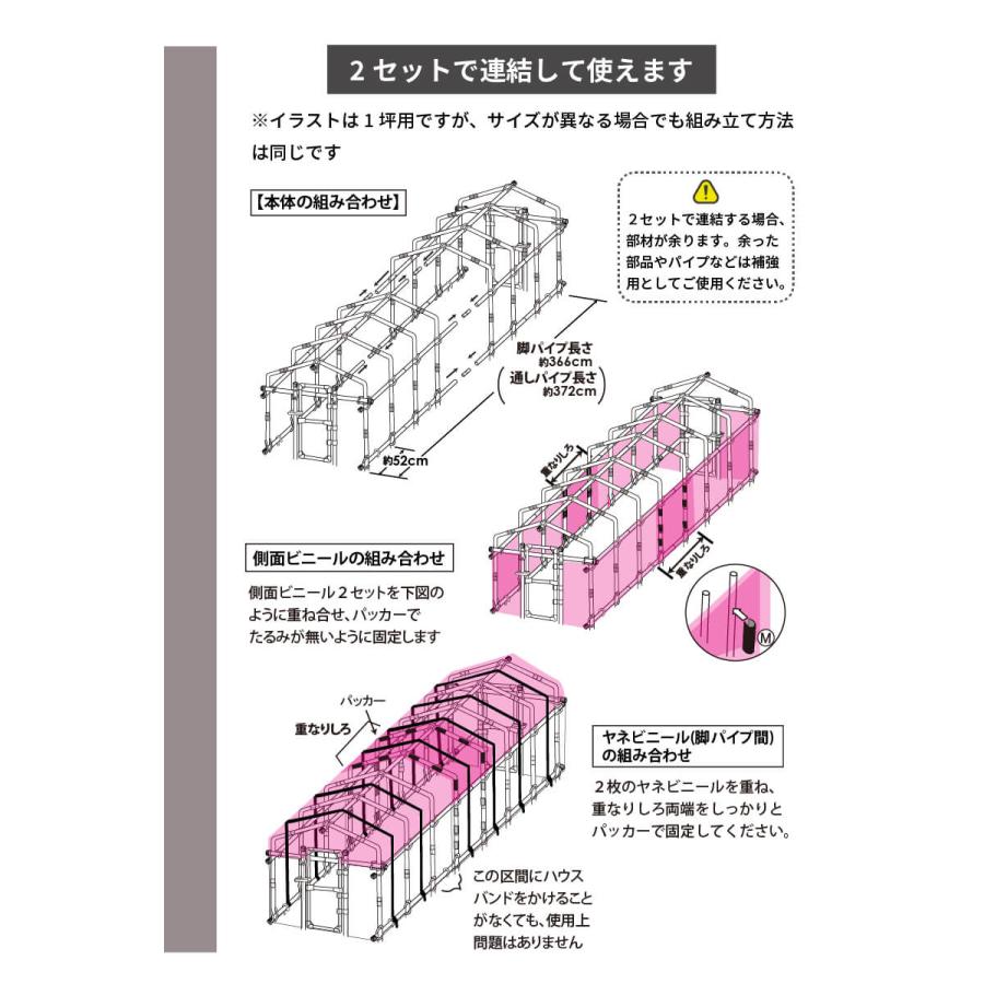 DAIM ビニールハウス 4坪 家庭用 小型ドア付き 温室 DIY ダイムハウス