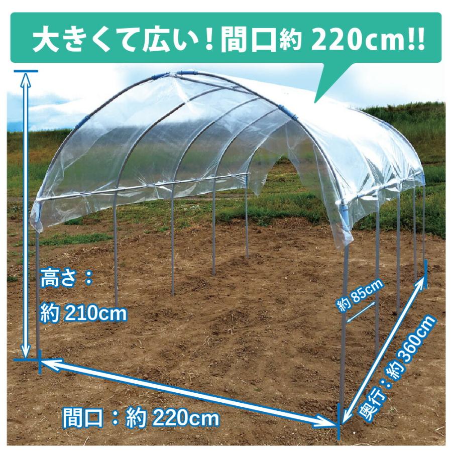 DAIM トマト 雨よけ ハウス 家庭菜園 セット 奥行3.6m 間口220cm