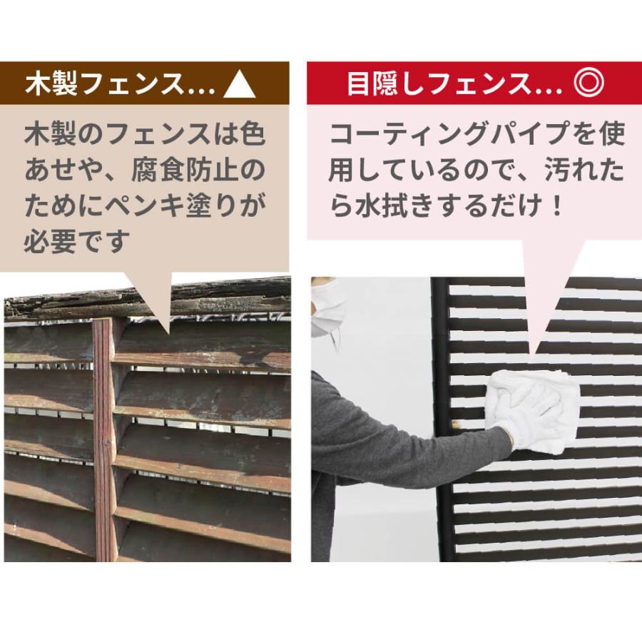 DAIM 目隠しフェンス 後付け 簡単 diy 幅90cm 高さ180cm 2枚 ブラウン 