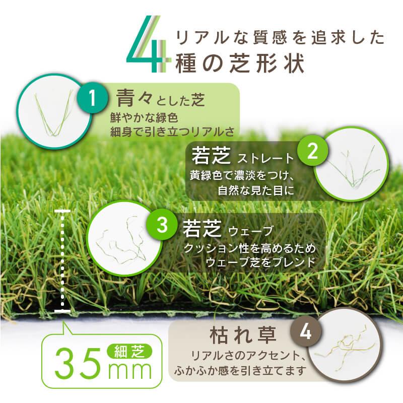 DAIM 人工芝+水はけマット セット 細芝 5平方m相当 リアル人工芝