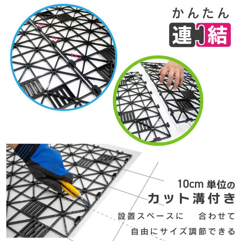 DAIM 人工芝+水はけマット セット C型 10平方m相当 リアル人工芝 