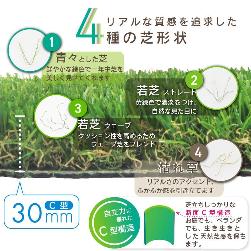 DAIM 人工芝+水はけマット セット C型 10平方m相当 リアル人工芝