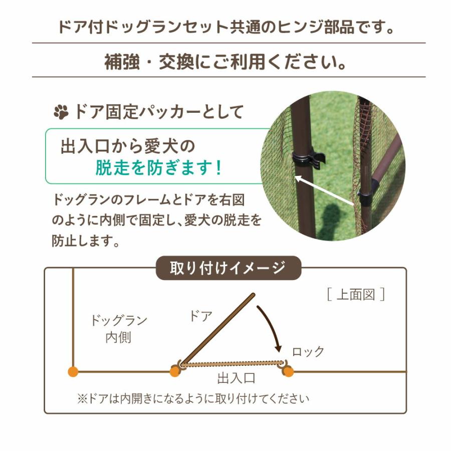 DAIM ドッグランセット ヒンジ部品 ドア用 オプションパーツ