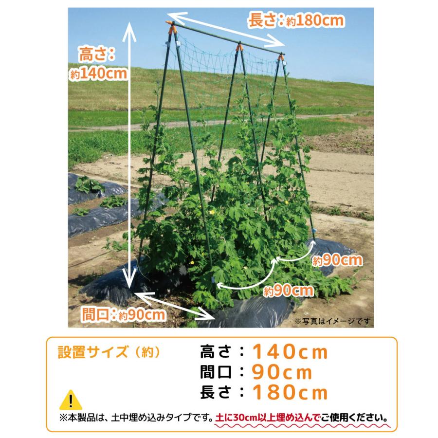 【新品未使用❣️】空中栽培つる棚セット 160cm×180cm DAIM 空中栽培 棚支柱 つる棚 8セット 高さ140cm 長さ180cm 間口 90cm