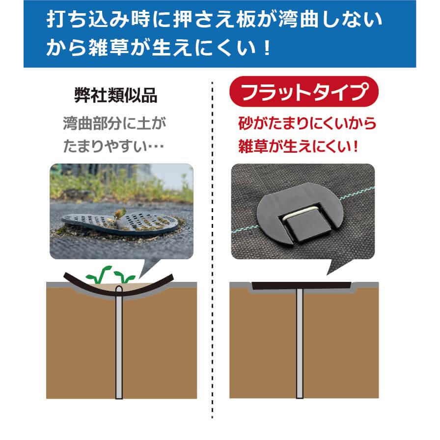 daim らくらくシート押さえピン フラットタイプ 長さ20cm 100本入 防草シート ピン 第一ビニール 園芸 防草 雑草対策 釘押さえ おさえ ガーデニング 家庭菜園 | DAIM | 05