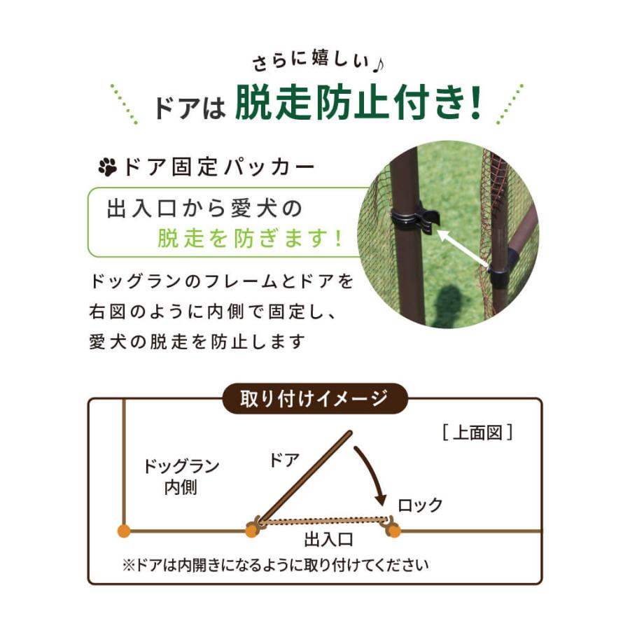DAIM daim かんたんドア付ドッグランセット12m 高さ90cm 全長12m