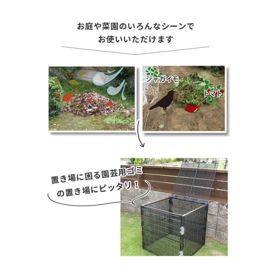 屋外ゴミ箱 カラスよけ ゴミステーション 扉付き 150L ポイっとボックス 3個 daim 第一ビニールの画像
