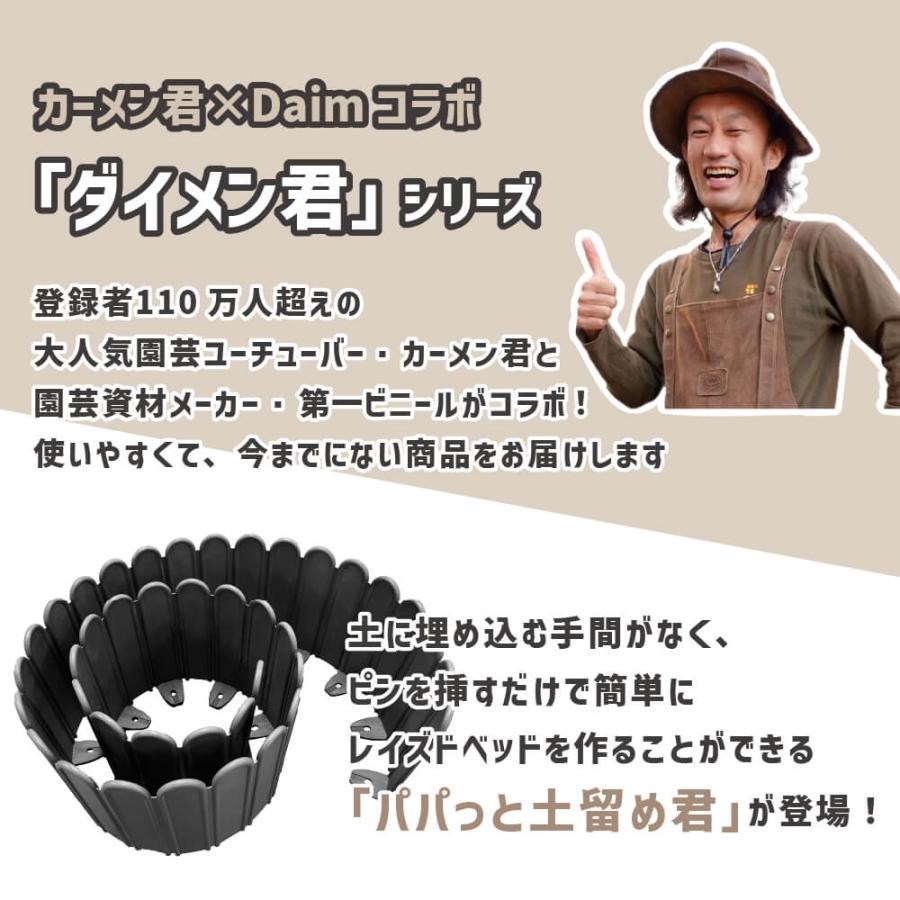 どどめです！1/8まで DAIM カーメン君 コラボ 花壇 土留め レイズドベット 高さ20cm×長さ3m