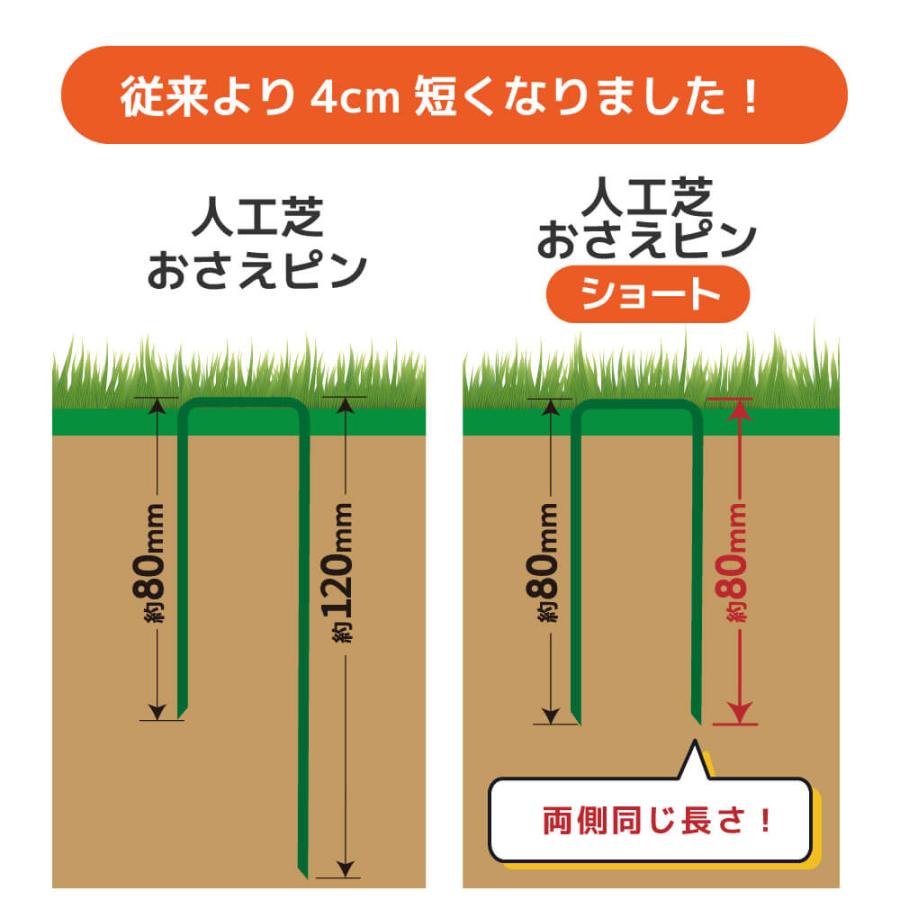 DAIM 人工芝 固定 ピン ショート 100本入 長さ8cm 特殊加工 折れにくい