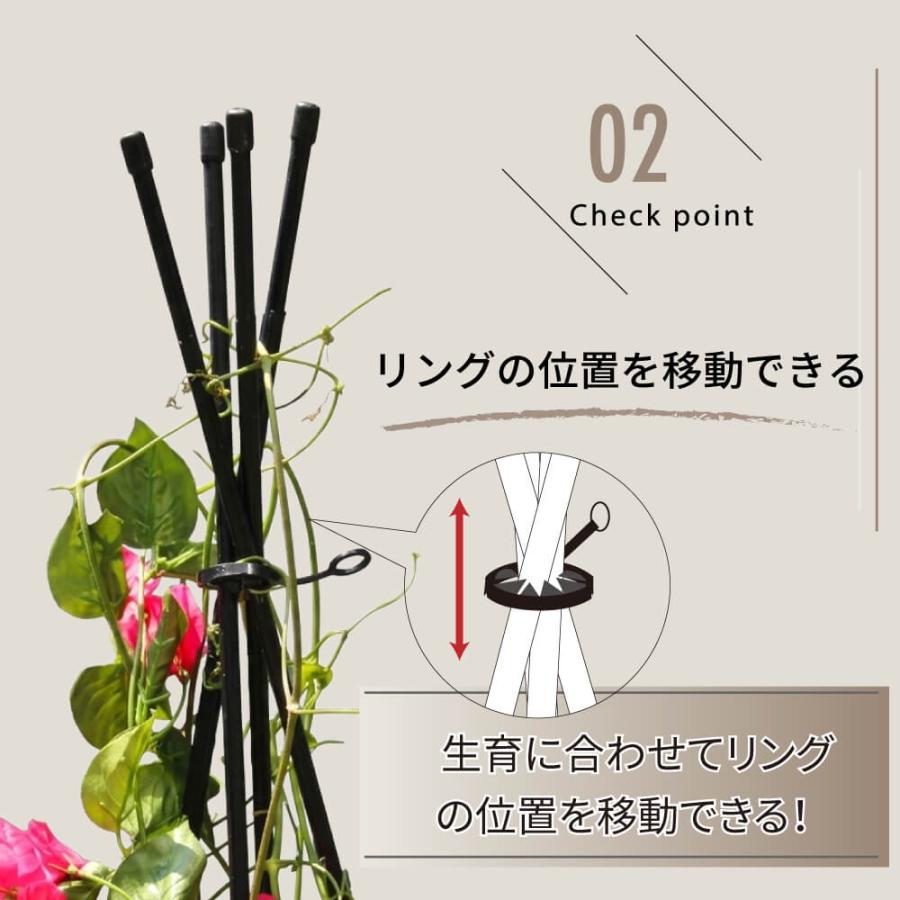 DAIM ブラックベース用トピアリー支柱セット 高さ150cm 3セット 支柱