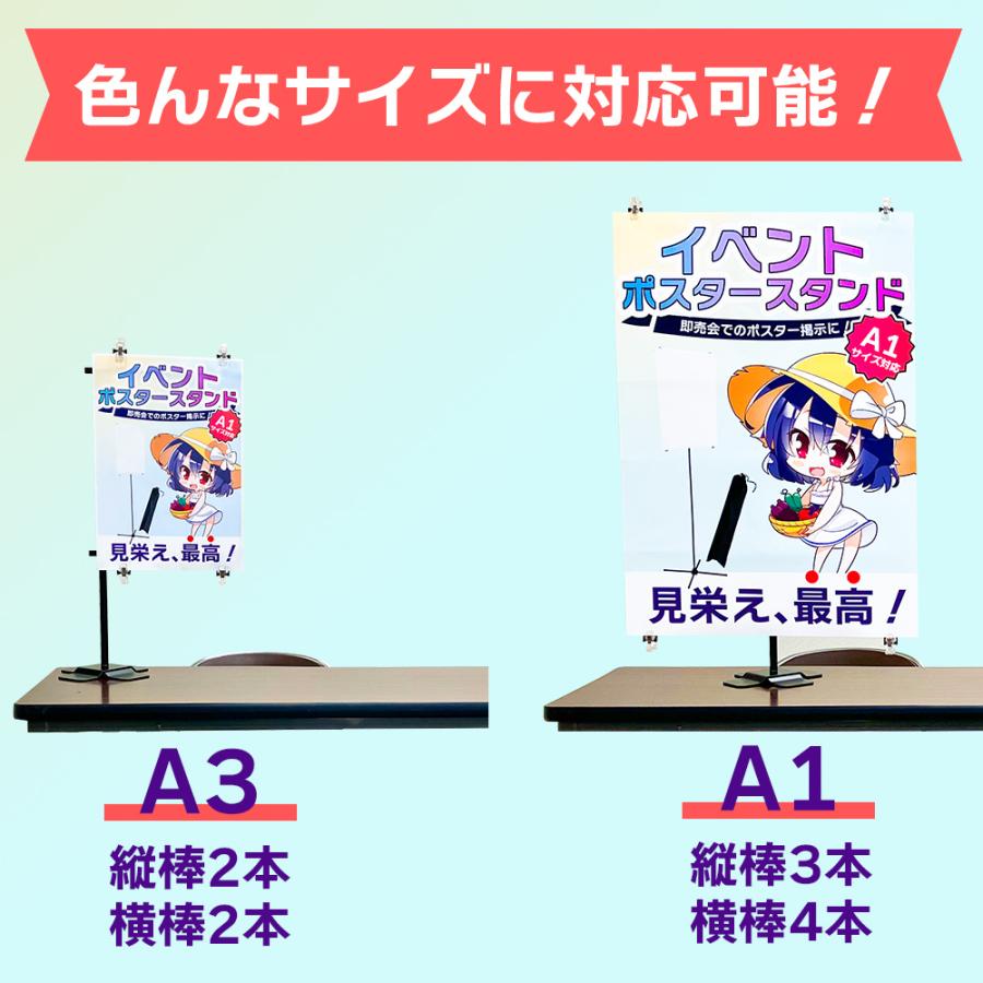 ポスター スタンド 同人 折りたたみ コミケで使うポスタースタンドの