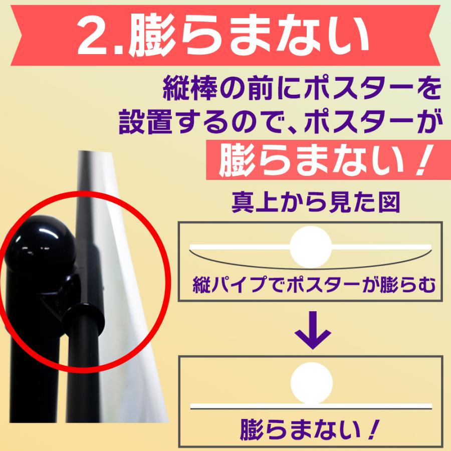 DAIM 組立式 卓上イベントポスタースタンド 高さ2m 設置サイズA1 収納