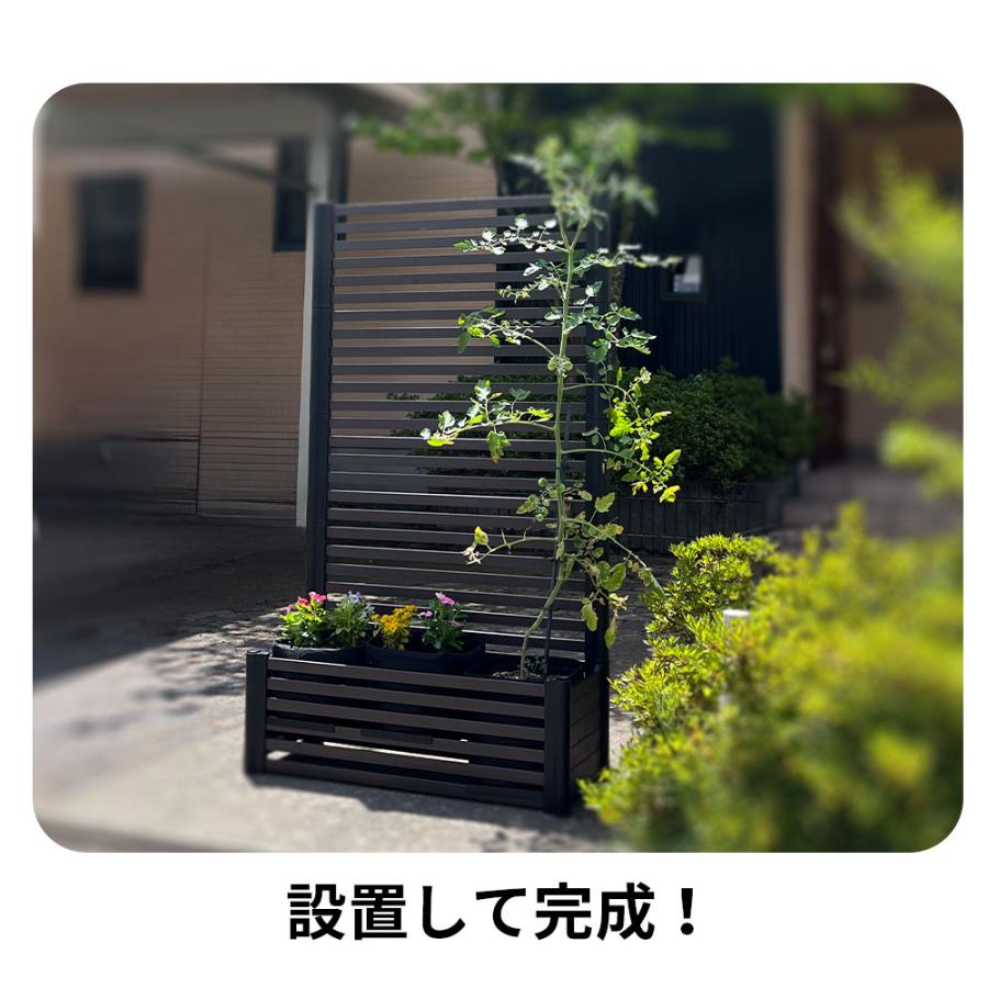 目隠しフェンスボックスセット 簡単 diy 幅120cm 高さ210cm 2セット ブラウン ガーデンフェンス daim 第一ビニール