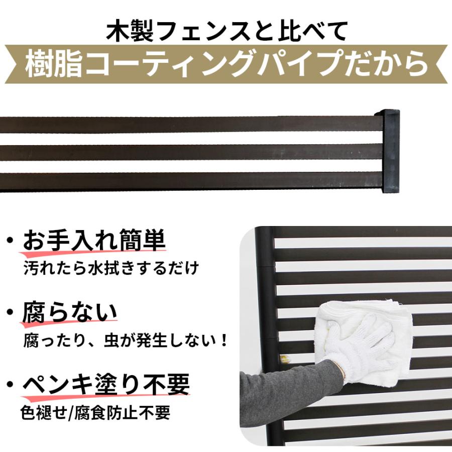目隠しフェンスボックスセット 簡単 diy 幅120cm 高さ210cm 2セット ブラウン ガーデンフェンス daim 第一ビニール