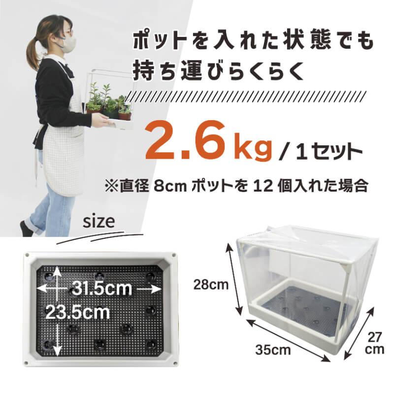 daim 多肉マンション 幅35cm×奥行き27cm×高さ28cm 3セット入り 園芸 カーメン君 多肉植物 観葉植物 冬越し 寄せ植え 棚 苗 室内 温室ハウス 第一ビニール | DAIM | 11