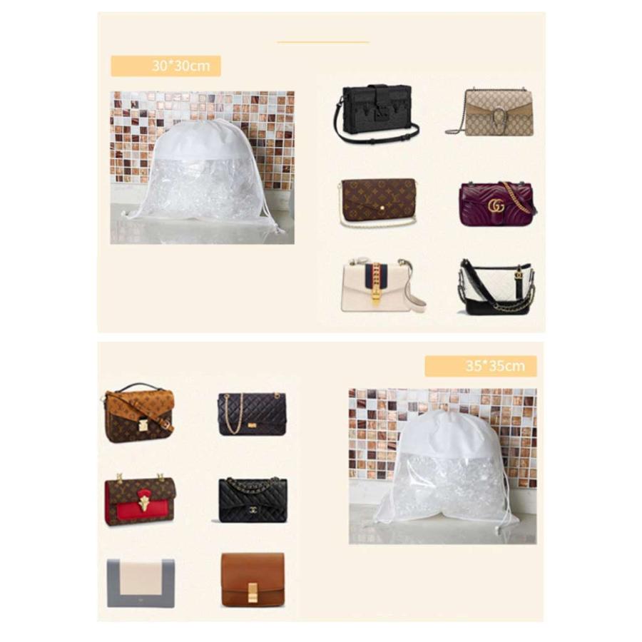 クリア 巾着袋 保管 10枚セット バッグ保護 整理 バッグ保護 防塵 中が見える収納 袋 巾着 バッグ収納袋 見やすい 鞄保管用 バッグ収納袋 折り |  | 12