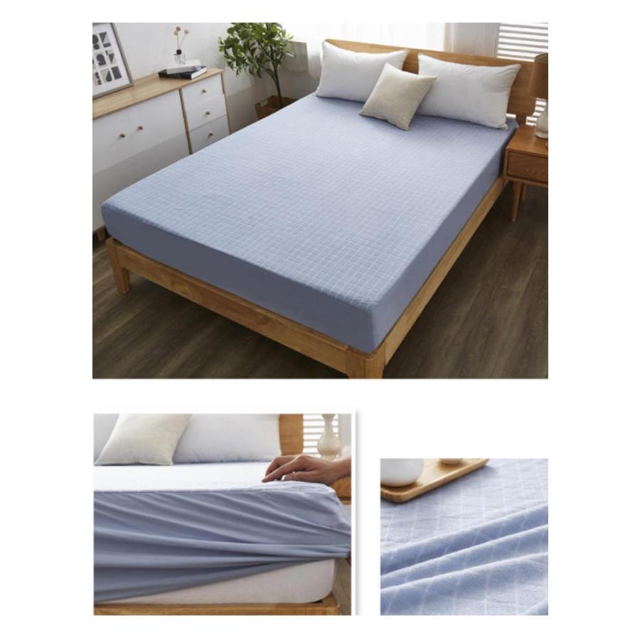 キルティング コットン キング ベッドカバー 防水 パイル生地 厚手 ボックスシーツ 綿 ファミリーサイズ タオル地 ボックスシーツ 防水ベッドシーツ |  | 17