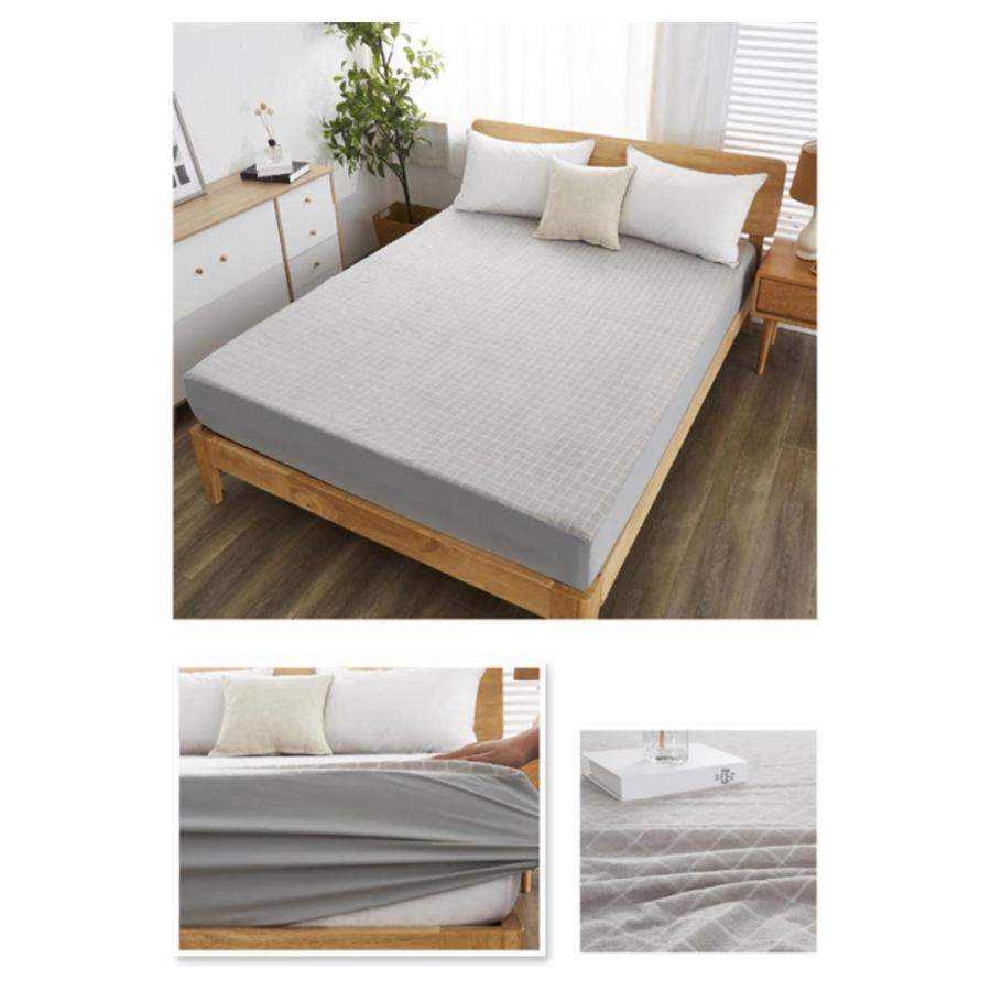 厚手 おねしょ対策 シングル コットン パイル生地 タオル地 綿 ファミリーサイズ ボックスシーツ キルティング 防水 防水シーツ 防水ベッドシーツ |  | 18