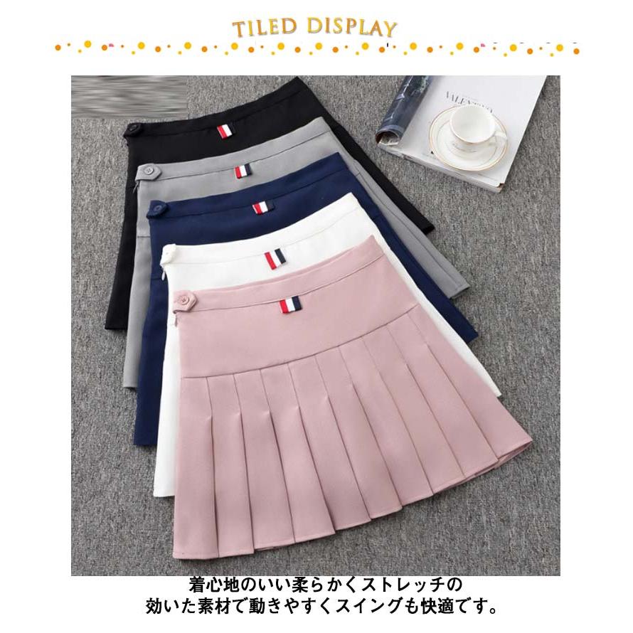 プリーツスカート インナーパンツ付き ゴルフスカート ミニスカート レディース ショート丈 ゴルフ テニス ミニ ゴルフウエア 春秋 夏 サマーウエア |  | 07