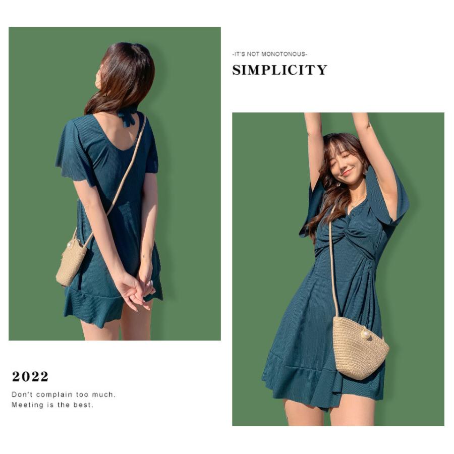 送料無料 レディース 水着 ワンピース 体型カバー ぽっちゃり タンキニ ビキニ ワンピースレディース カバーアップ ママ水着 オトナ女子 30代 4 |  | 05