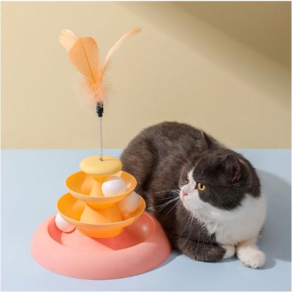 送料無料 猫 おもちゃ ボール 一人遊び ねこ おもちゃ 猫じゃらし ネコ ボール回転盤 猫じゃらし ボール 回転 タワー ぐるぐる 遊ぶ盤 猫 玩具 |  | 04