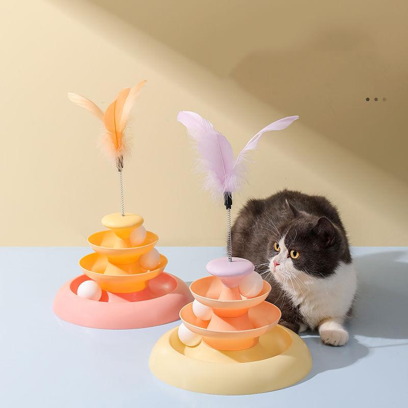 送料無料 猫 おもちゃ ボール 一人遊び ねこ おもちゃ 猫じゃらし ネコ ボール回転盤 猫じゃらし ボール 回転 タワー ぐるぐる 遊ぶ盤 猫 玩具 |  | 12