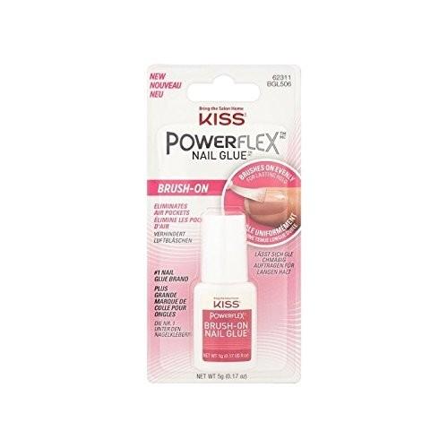 ブラシオンネイルグルーにキス X4 Kiss Powerflex Brush On Nail Glue Pack Of 4 並行輸入品 Www Bushchicken Com