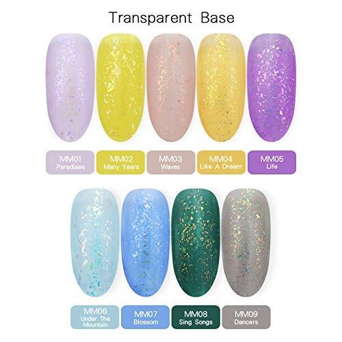 Born Pretty マットマイカオーロラマニキュア 4色セット 専用ベース