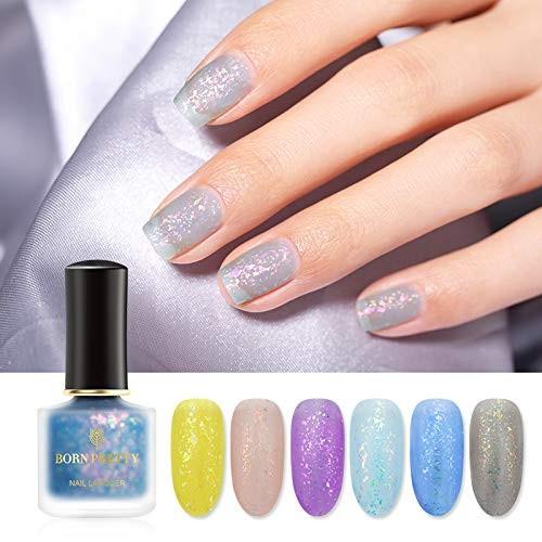 Born Pretty マットマイカオーロラマニキュア 4色セット 専用ベース