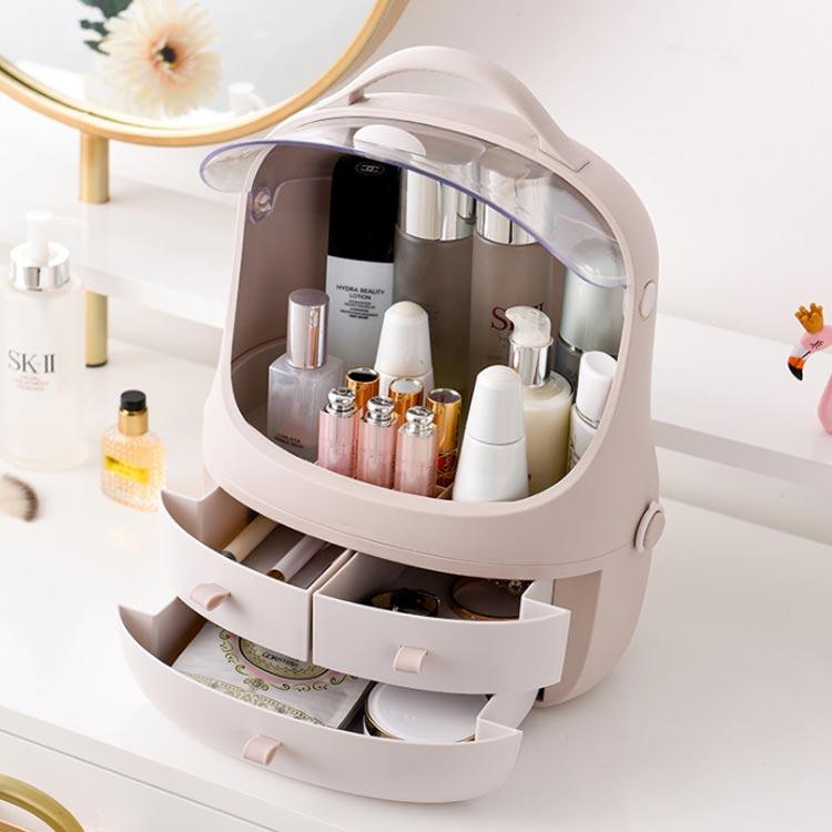 化粧箱 メイクボックス コスメボックス メイクケース 蓋付き 大容量 ジュエス 引き出し付き メイク収納 化粧品 美容 持ち運び 小物入れ |  | 02