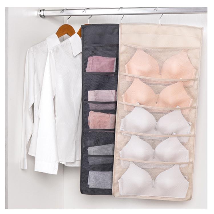 壁掛け袋 壁掛け収納 吊り下げ 収納袋 壁面収納 省スペース 両面収納 靴下 下着 クローゼット 収納ポケット 収納ラック 小物収納 生活雑貨 |  | 08