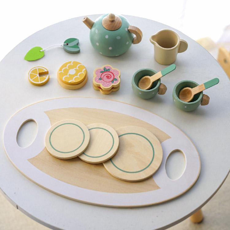 ◆◆Happytomo◆◆ままごとカップ4点セット 木製ままごとティーセット 紅茶セット [3 歳から] – Yohanbox