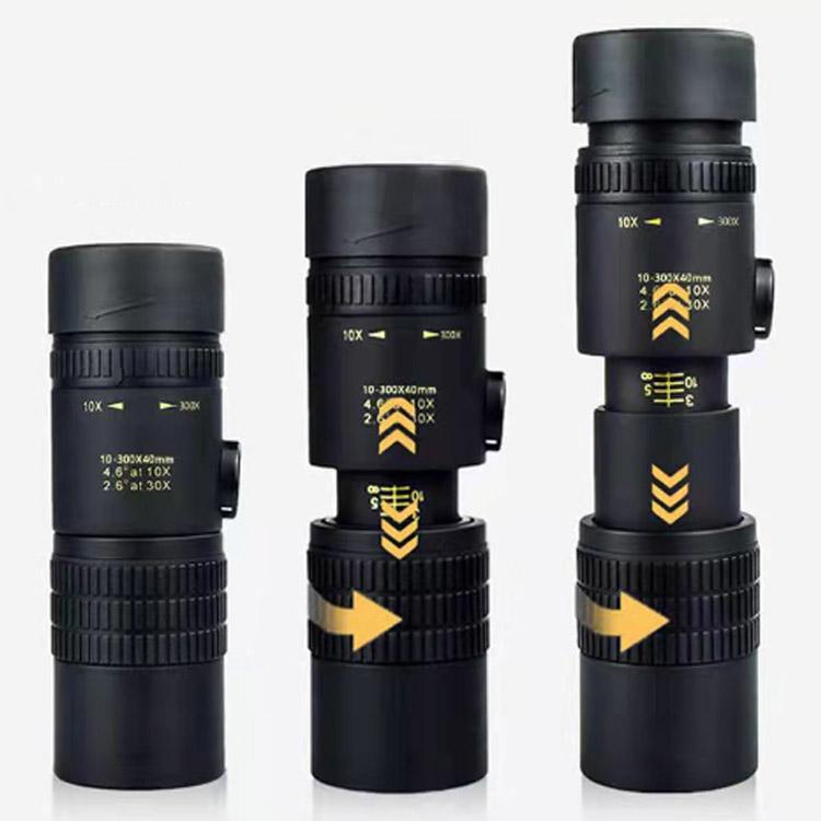 単眼鏡 望遠鏡 スマホに簡単装着 スマホカメラレンズ 10-300x40軍用望遠鏡-4K 高倍率 ズーム式 高解像度 三脚付き 3点セット 防水霧 耐 |  | 04